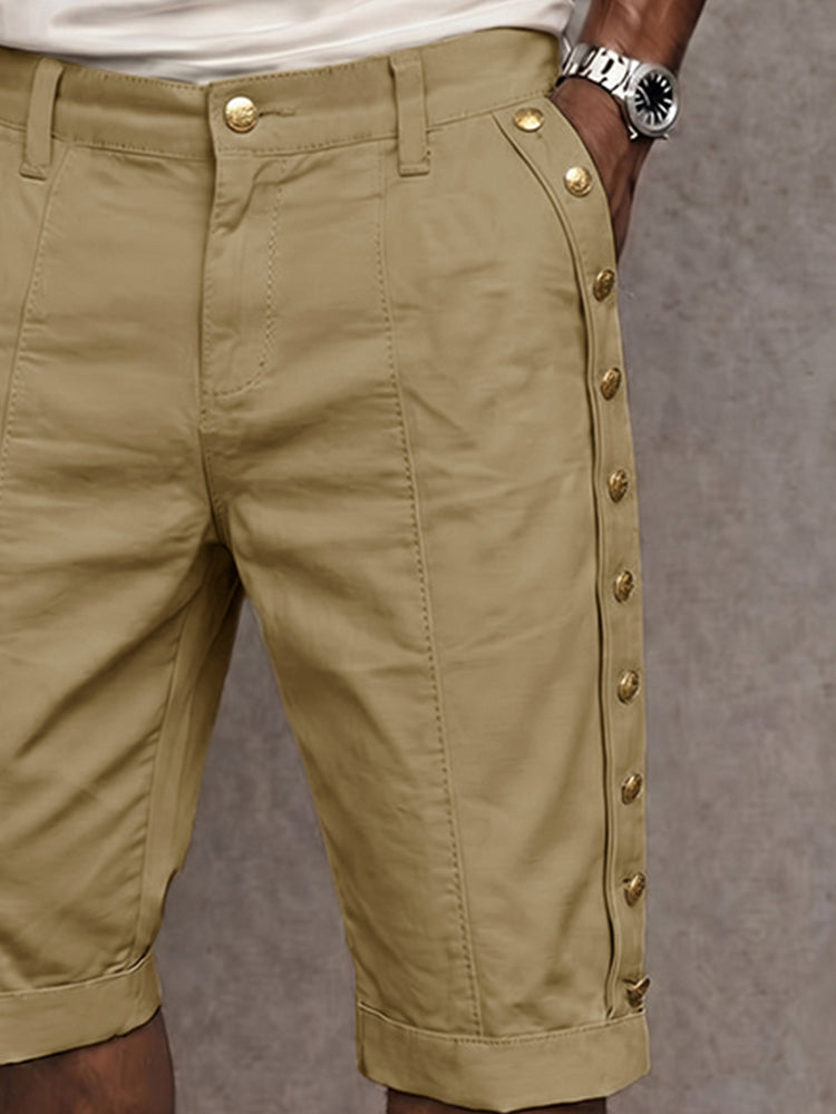 Shorts 100% Algodon con Botones Laterales