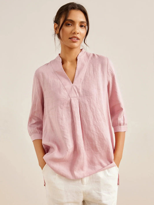 JOANNA 100% Linen Dress Shirt