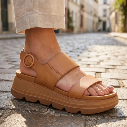 Cushioned Plataforma Cuña Sandalias – Walk on Clouds, Stand Tall All Day