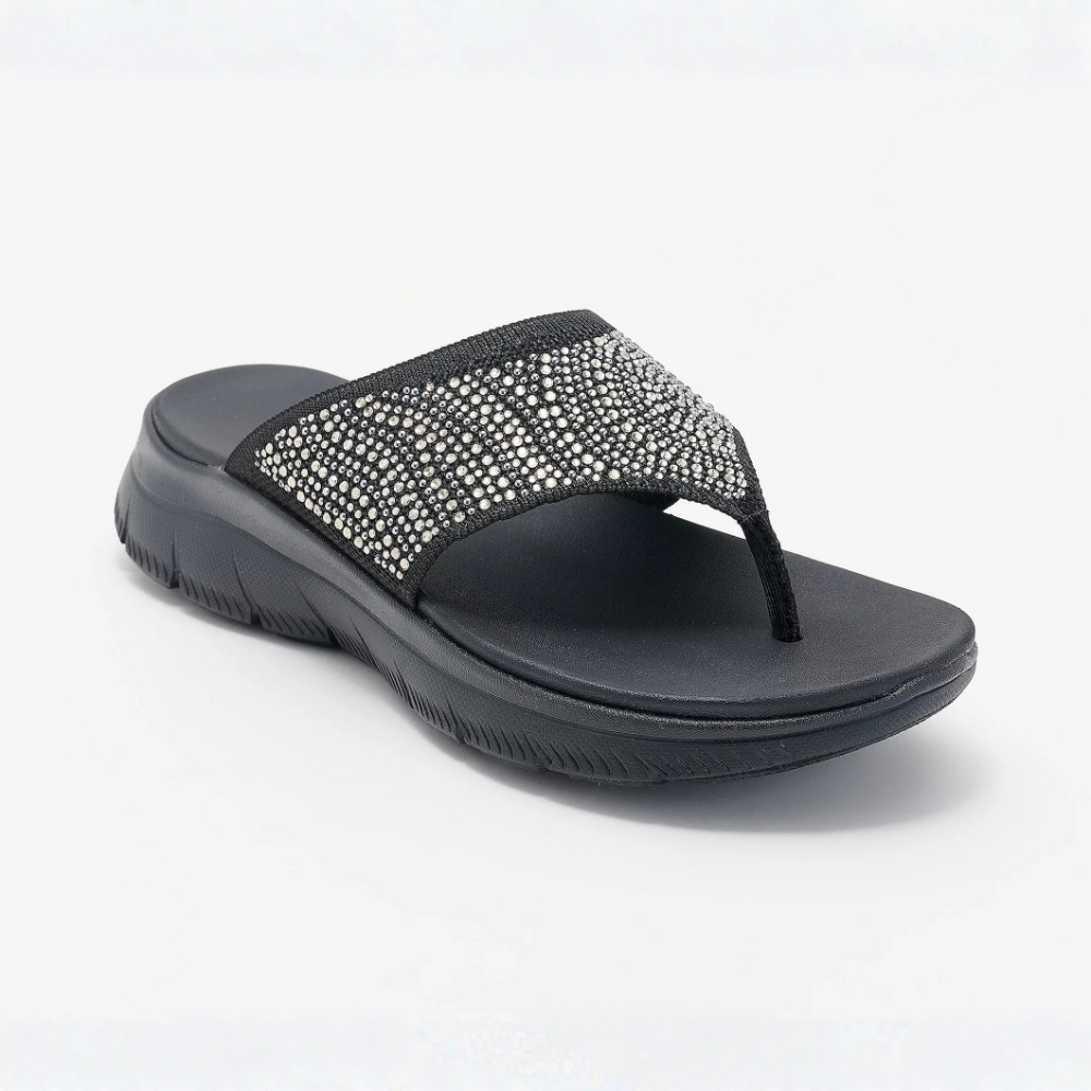 Stella Cristal Tejido Dedo Sandalias – Stretch Into Pure Confort