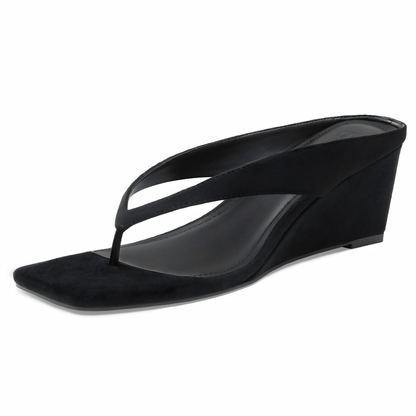Portofino Puntera Cuadrada Dedo Cuña Sandalias – Sleek Lift, Nube-Soft Steps