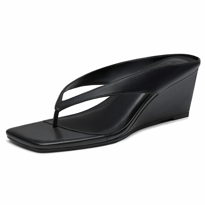 Portofino Puntera Cuadrada Dedo Cuña Sandalias – Sleek Lift, Nube-Soft Steps