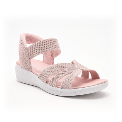 Lentejuelas Tejido Cuña Sandalias – Stretch Into Summer
