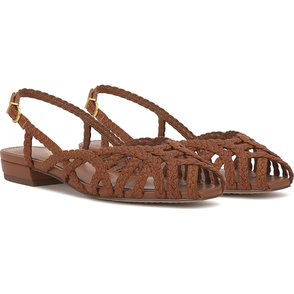 Aria Trenzado Cuero Destalonado Bailarinas – Effortless Summer Confort, All Day