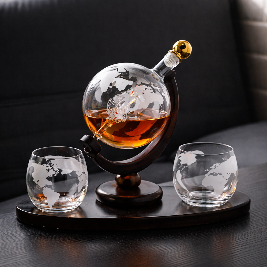 Decantador de Whisky - Edicion Mapa del Mundo