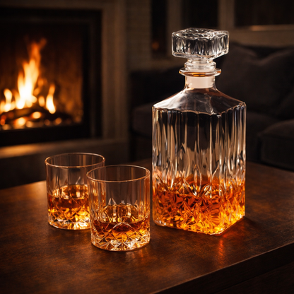 Decantador de Whisky - Set Botella y Vasos