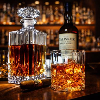 Decantador de Whisky - Set Botella y Vasos
