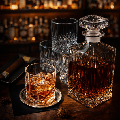 Decantador de Whisky - Set Botella y Vasos