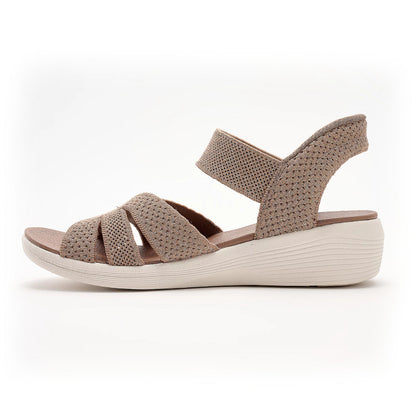 Lentejuelas Tejido Cuña Sandalias – Stretch Into Summer