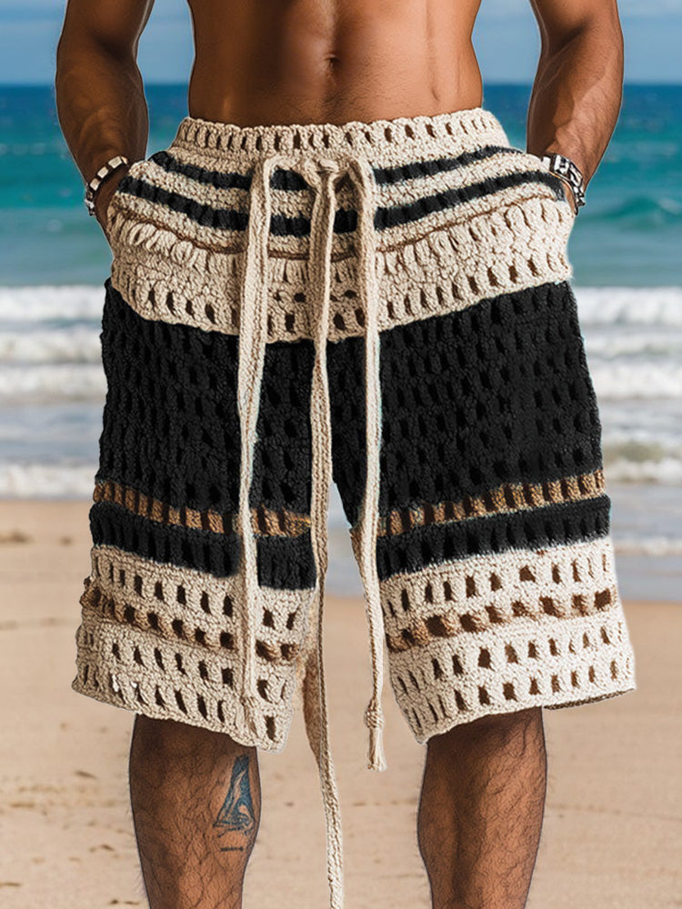 Shorts de Punto Trenzado Estilo Resort