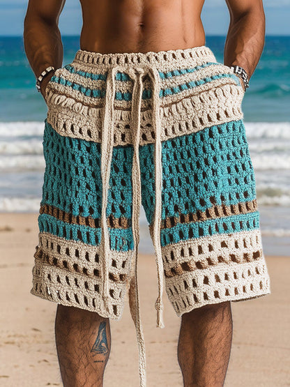 Shorts de Punto Trenzado Estilo Resort