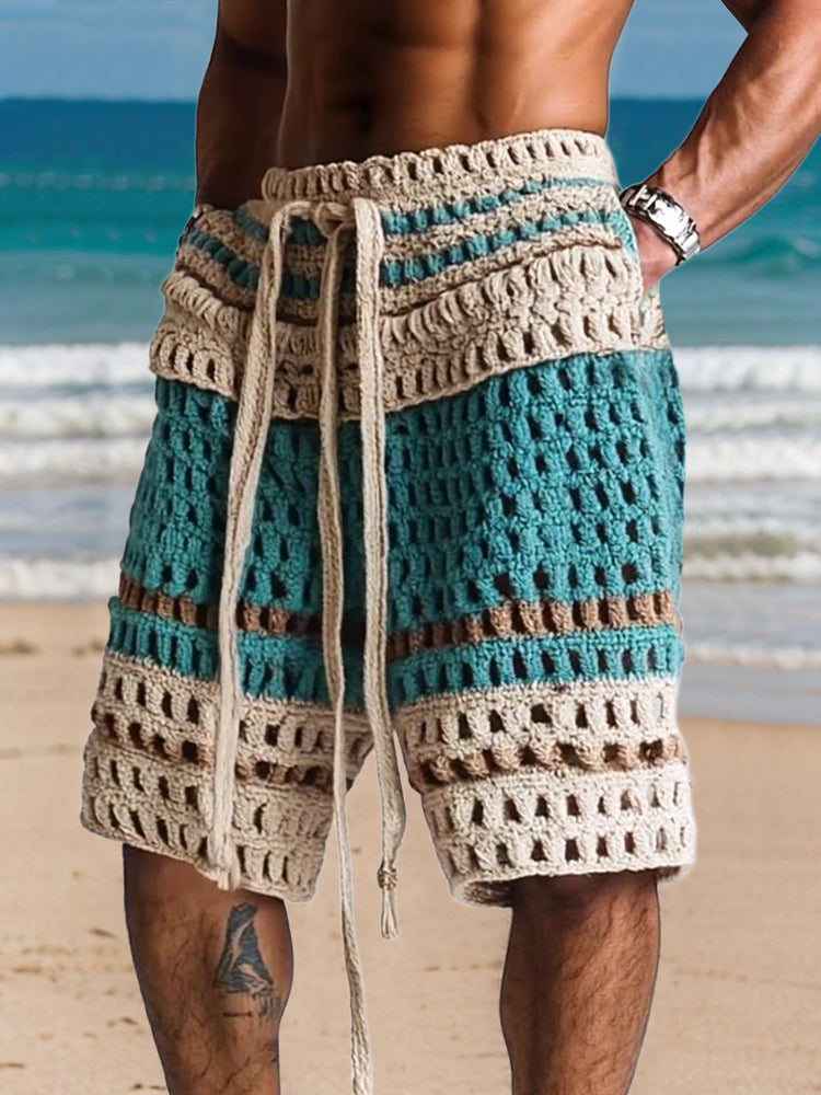 Shorts de Punto Trenzado Estilo Resort