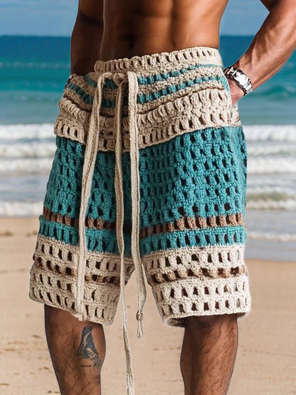 Shorts de Punto Trenzado Estilo Resort