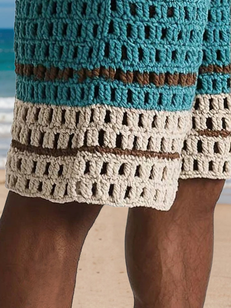 Shorts de Punto Trenzado Estilo Resort