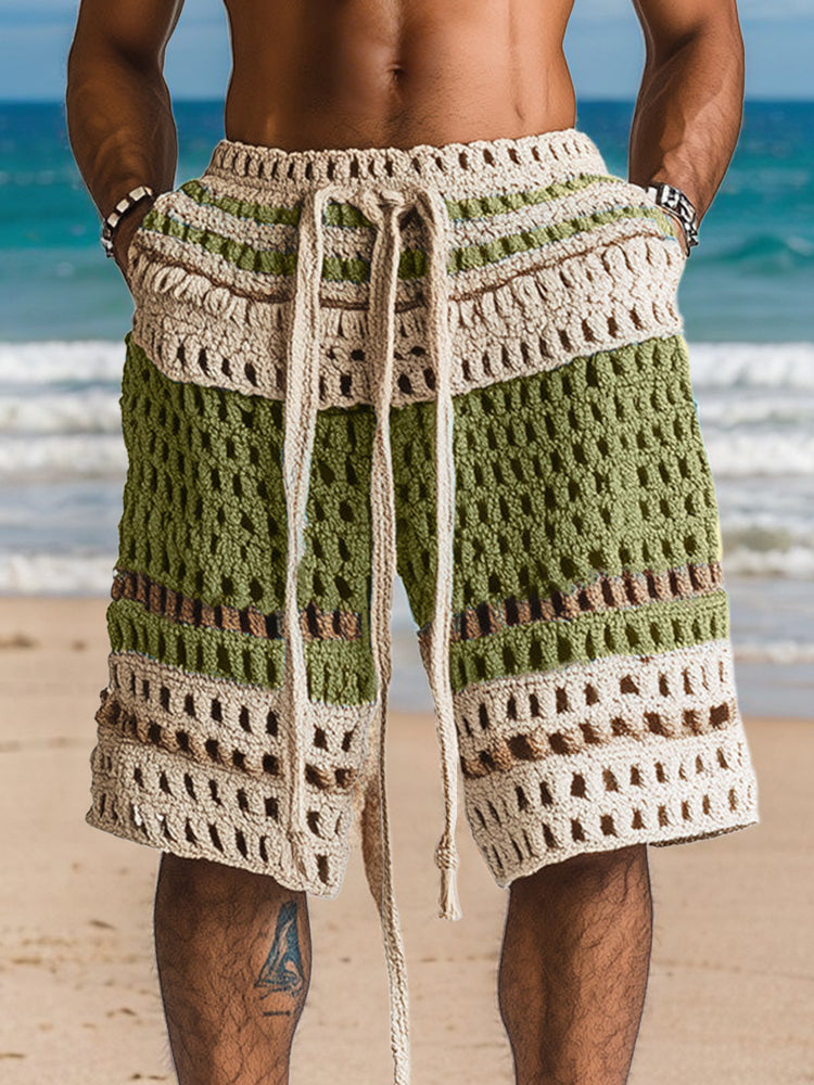 Shorts de Punto Trenzado Estilo Resort