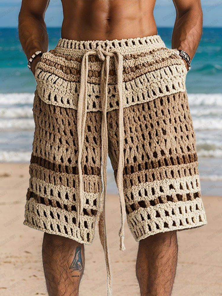 Shorts de Punto Trenzado Estilo Resort