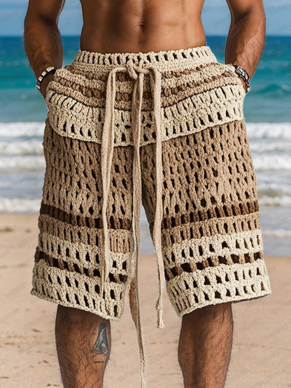 Shorts de Punto Trenzado Estilo Resort