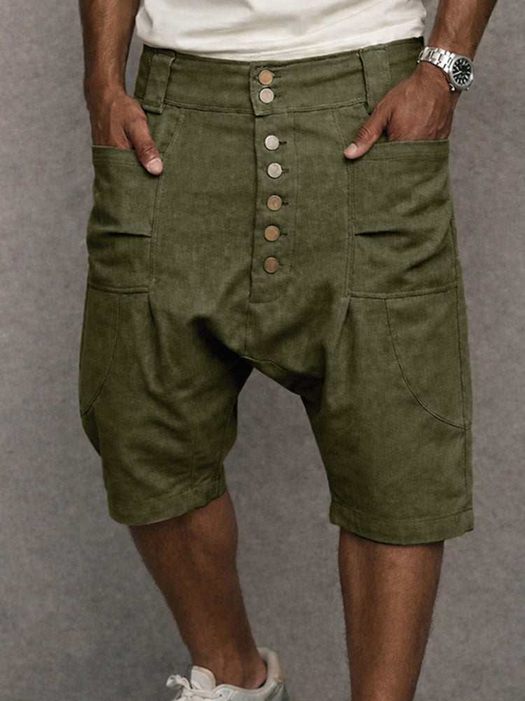 Shorts Bombacho 100% Algodon Entrepierna Caida