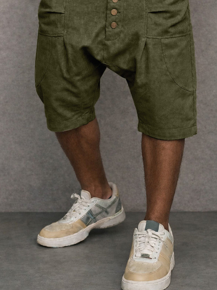 Shorts Bombacho 100% Algodon Entrepierna Caida