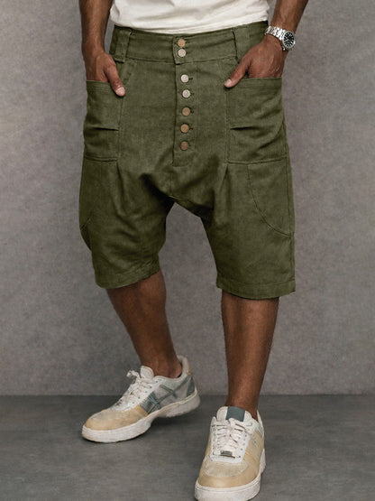 Shorts Bombacho 100% Algodon Entrepierna Caida