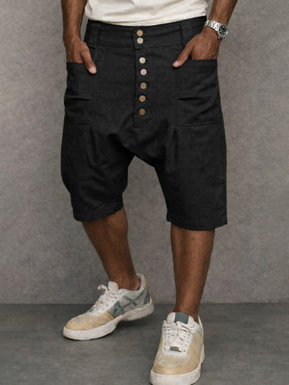 Shorts Bombacho 100% Algodon Entrepierna Caida
