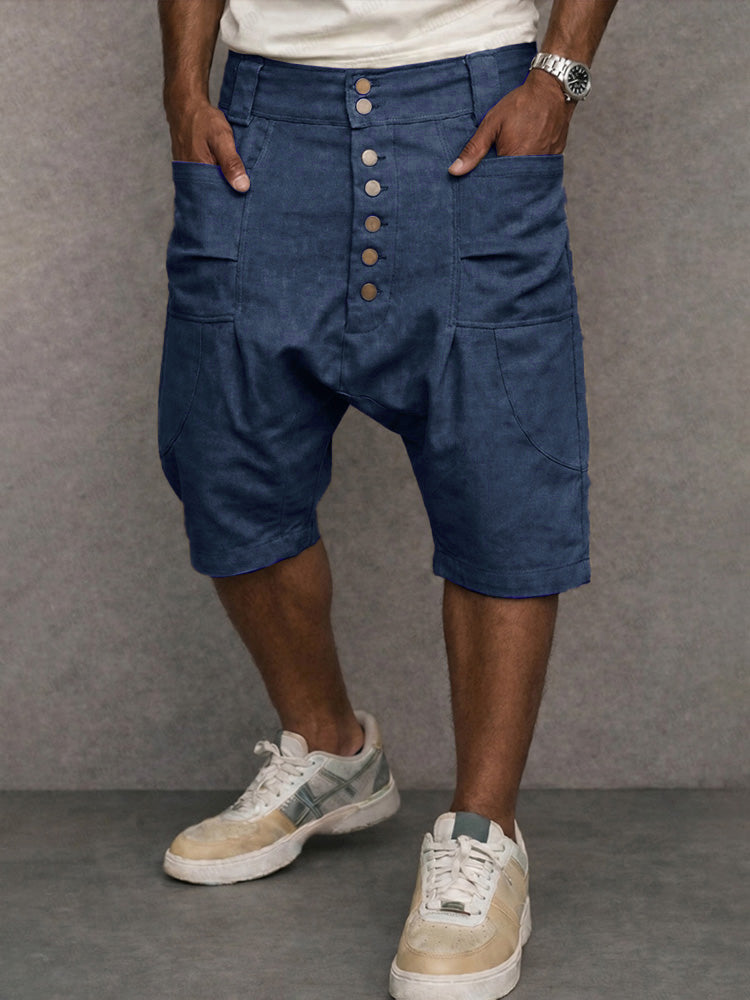 Shorts Bombacho 100% Algodon Entrepierna Caida