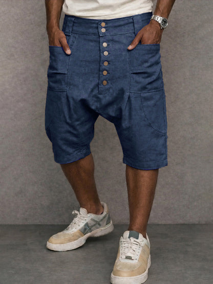 Shorts Bombacho 100% Algodon Entrepierna Caida