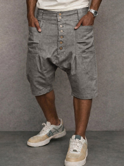 Shorts Bombacho 100% Algodon Entrepierna Caida