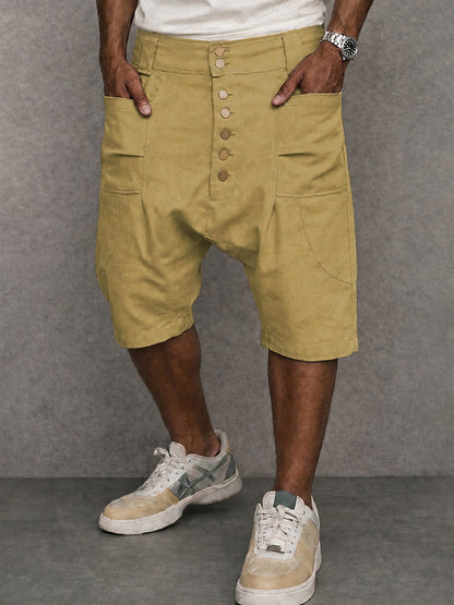 Shorts Bombacho 100% Algodon Entrepierna Caida