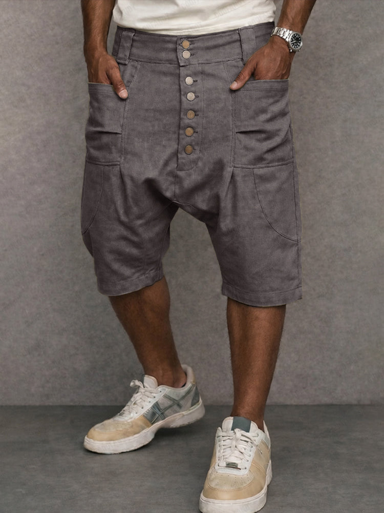 Shorts Bombacho 100% Algodon Entrepierna Caida