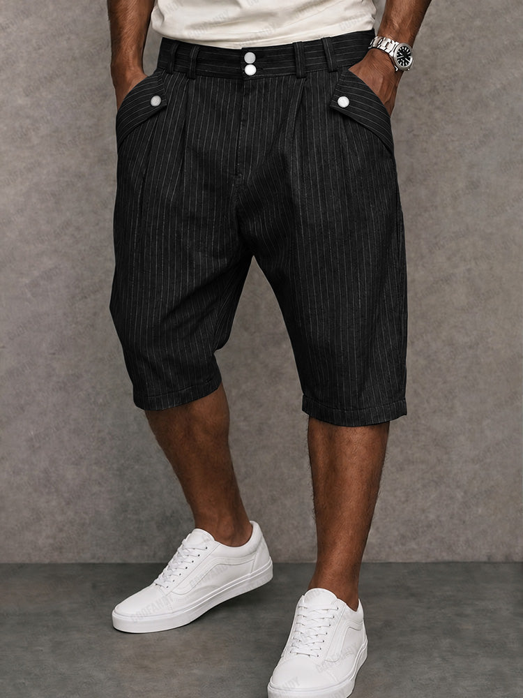 Shorts de Traje Moderno con Botones