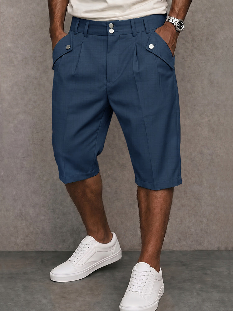 Shorts de Traje Moderno con Botones
