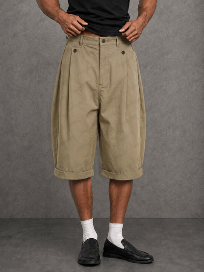 Shorts 100% Algodon Corte Relajado hasta la Rodilla