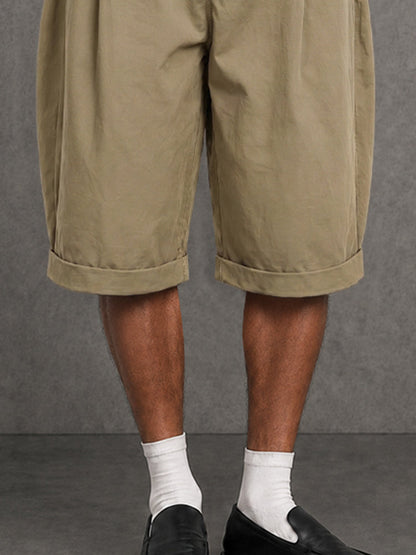 Shorts 100% Algodon Corte Relajado hasta la Rodilla