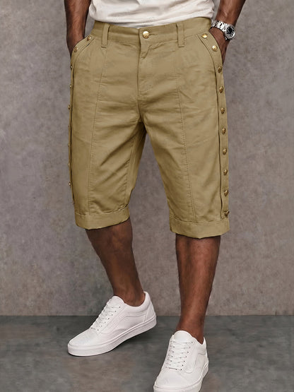 Shorts 100% Algodon con Botones Laterales