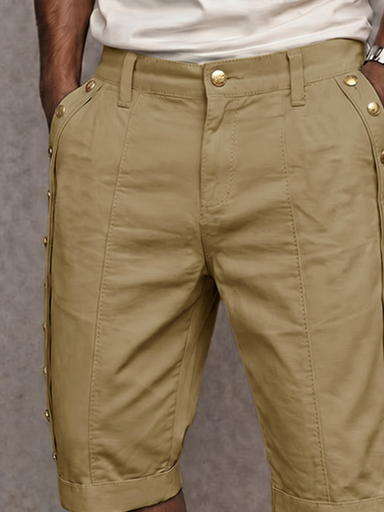 Shorts 100% Algodon con Botones Laterales