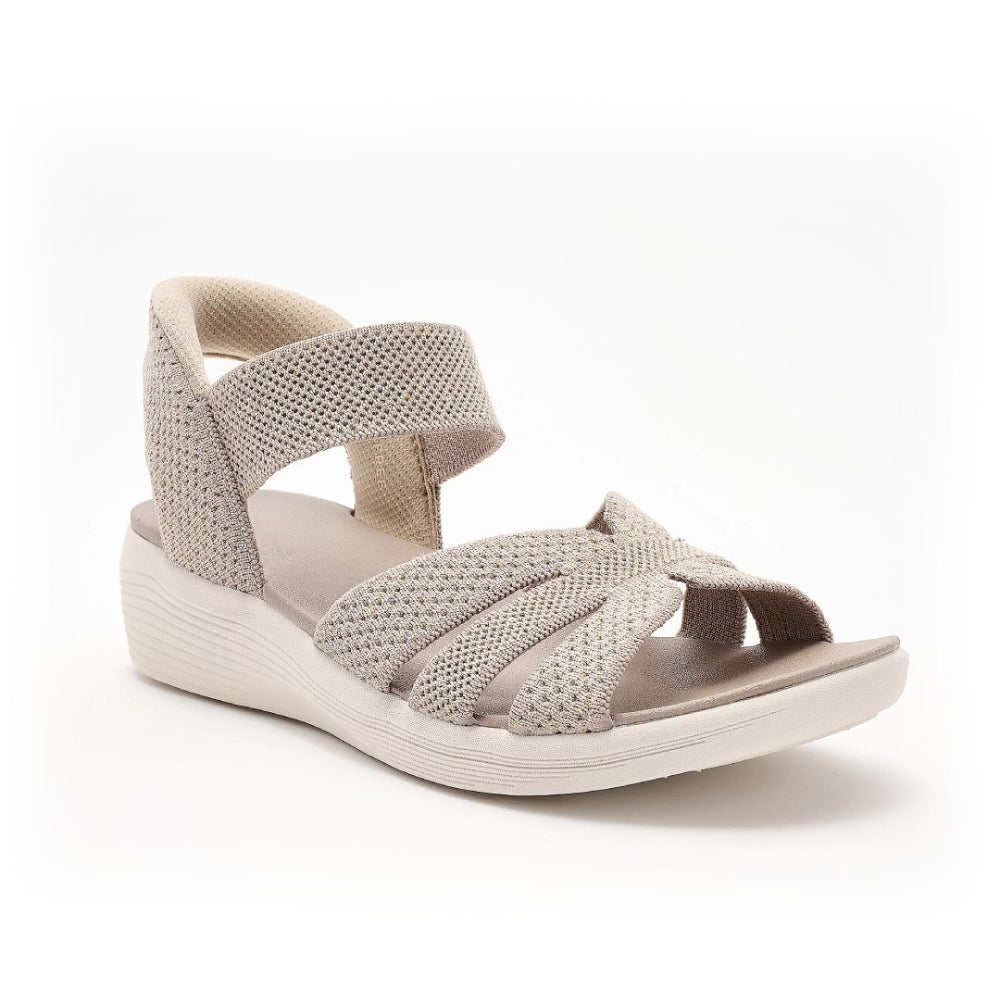 Lentejuelas Tejido Cuña Sandalias – Stretch Into Summer