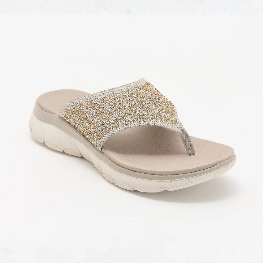 Stella Cristal Tejido Dedo Sandalias – Stretch Into Pure Confort