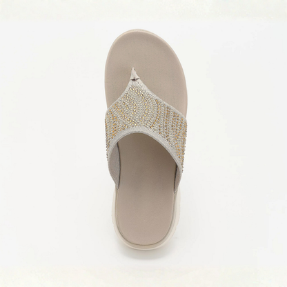 Stella Cristal Tejido Dedo Sandalias – Stretch Into Pure Confort