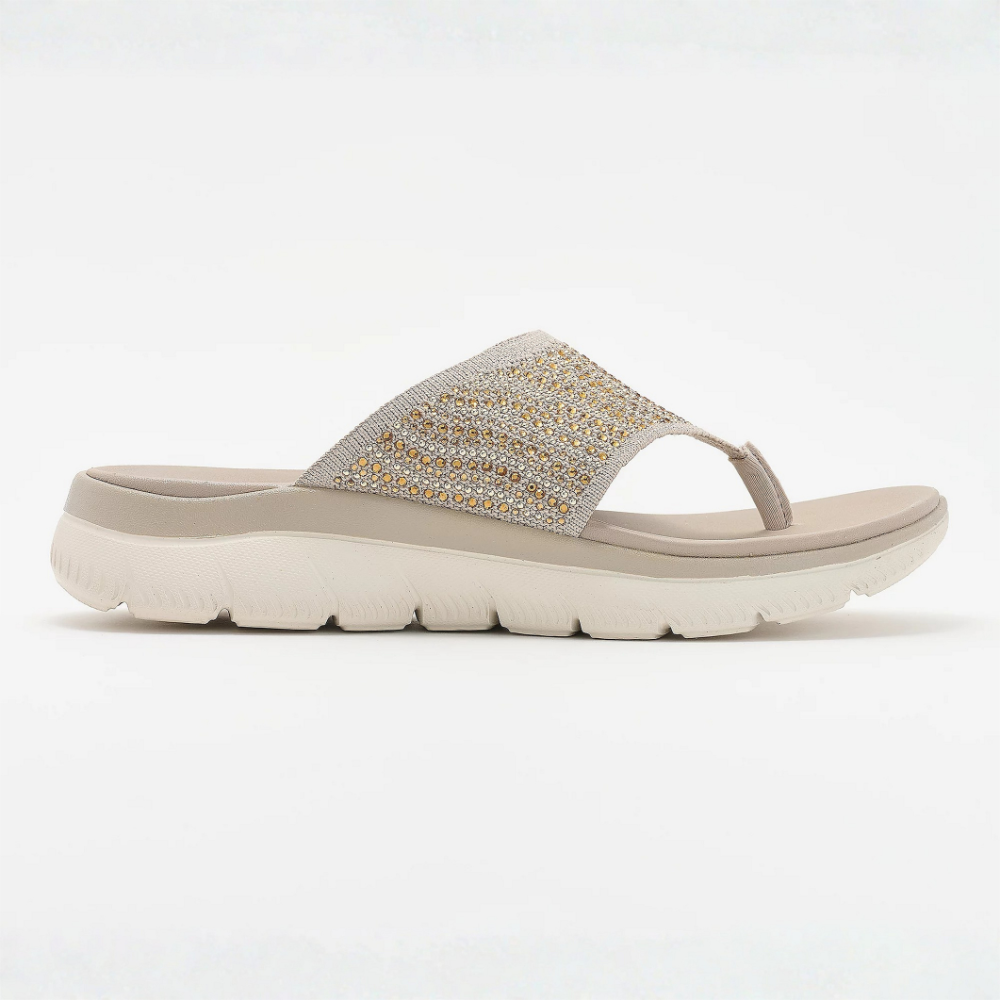 Stella Cristal Tejido Dedo Sandalias – Stretch Into Pure Confort
