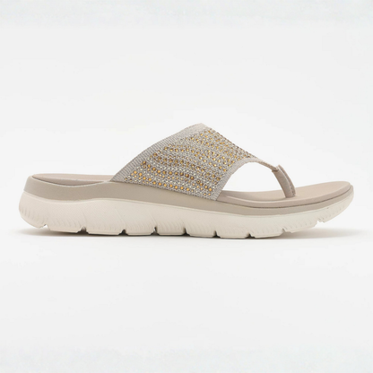 Stella Cristal Tejido Dedo Sandalias – Stretch Into Pure Confort