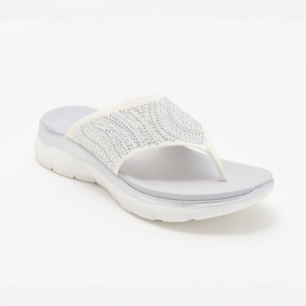 Stella Cristal Tejido Dedo Sandalias – Stretch Into Pure Confort
